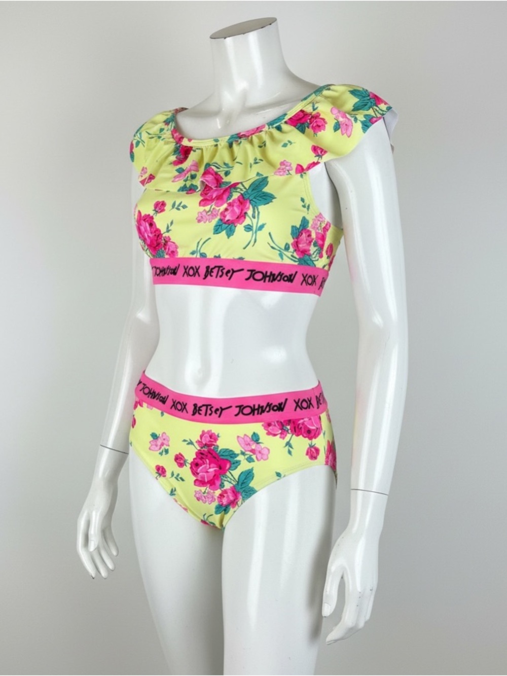 Betsey Johnson Yellow Floral Two-Piece Swim For youth girl